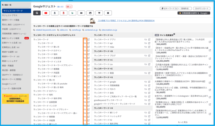 キーワードの深掘り